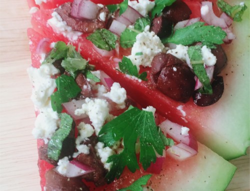 Watermelon Pizza with Feta and Mint