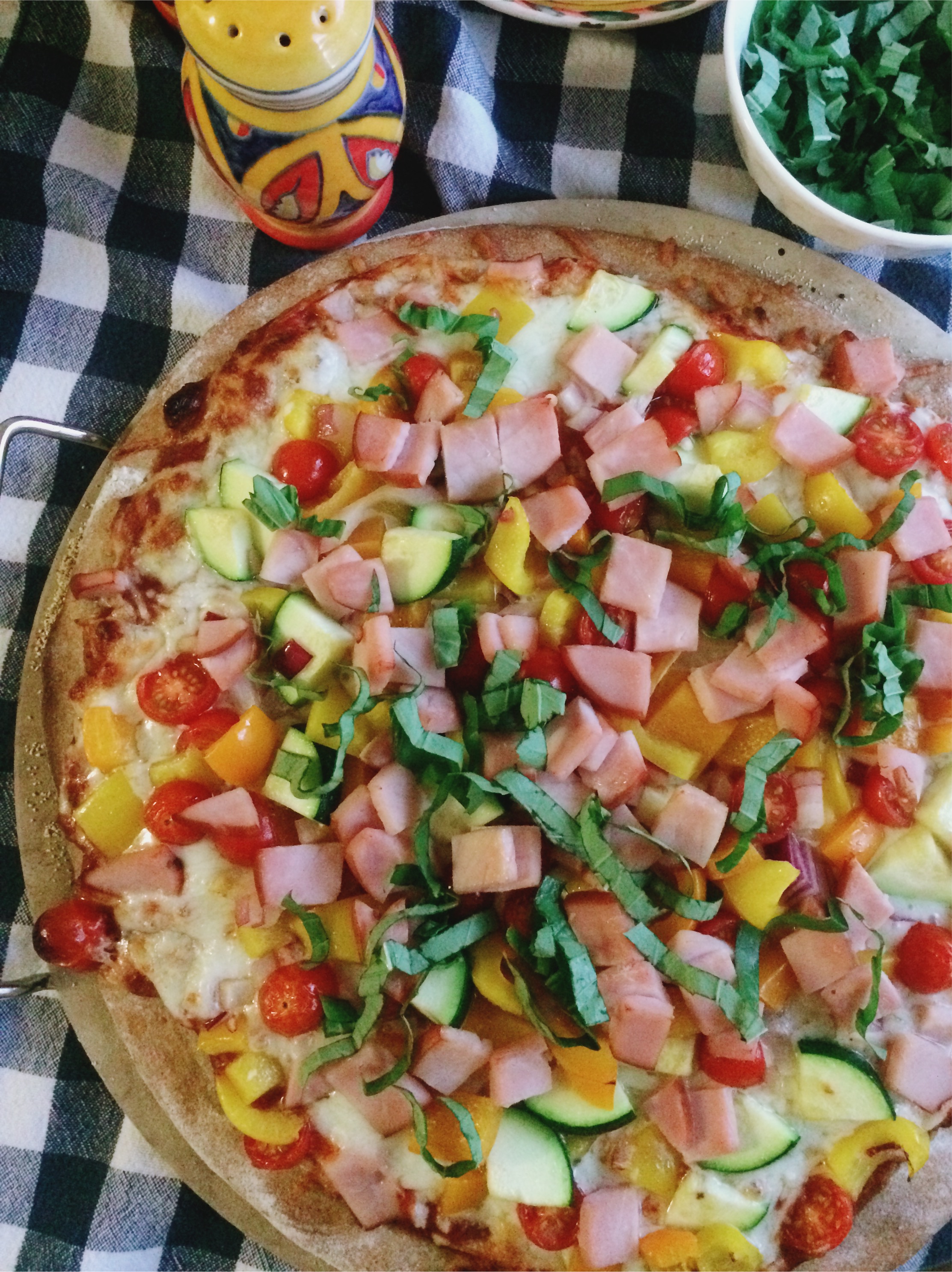 Rainbow-Roasted Vegetable Pizza with Canadian Bacon - JTA ...